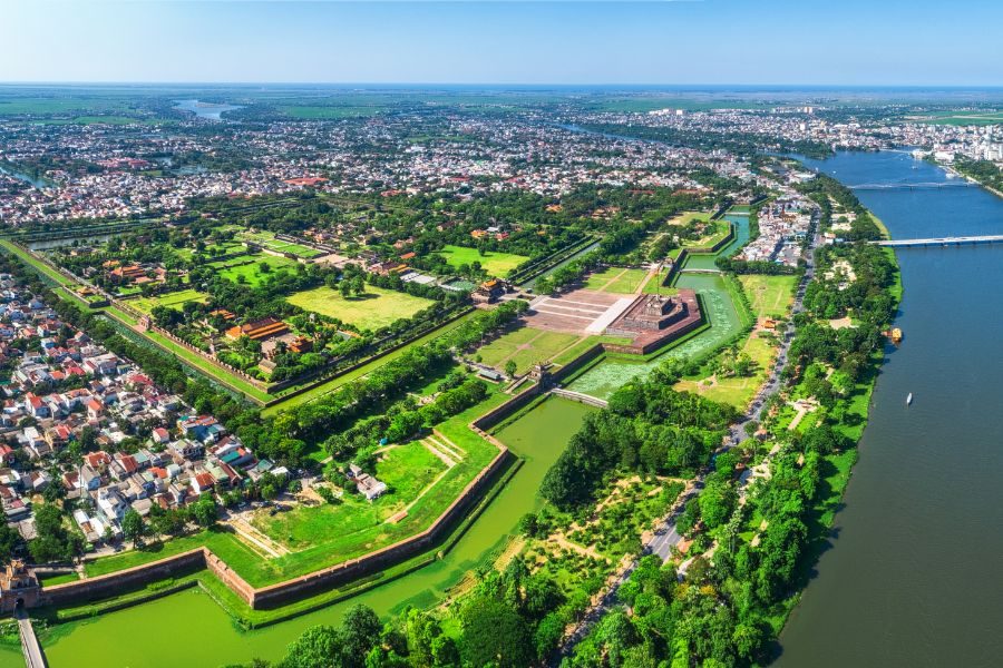 Imperial City lokale bevolking Hue Centraal-Vietnam