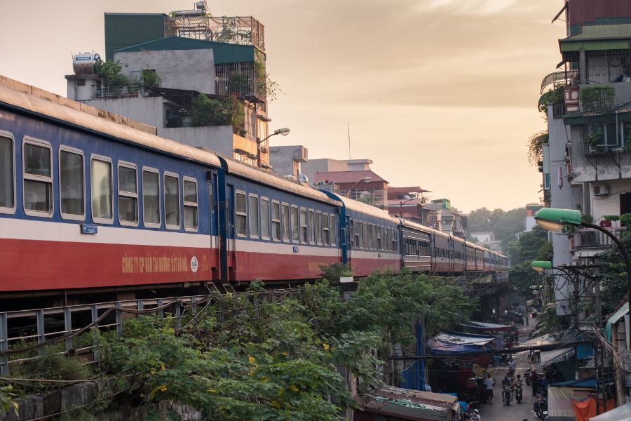 Hanoi trein nachttrein slaapcabine Vietnam