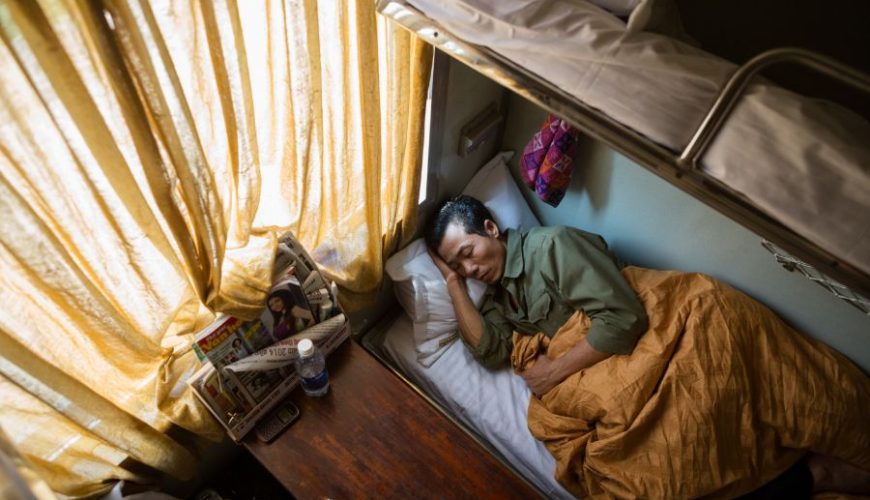 Trein nachttrein slaapcabine Vietnam