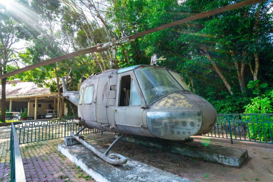 Helicopter oorlog Cu Chi tunnels Ho Chi Minh City Zuid-Vietnam