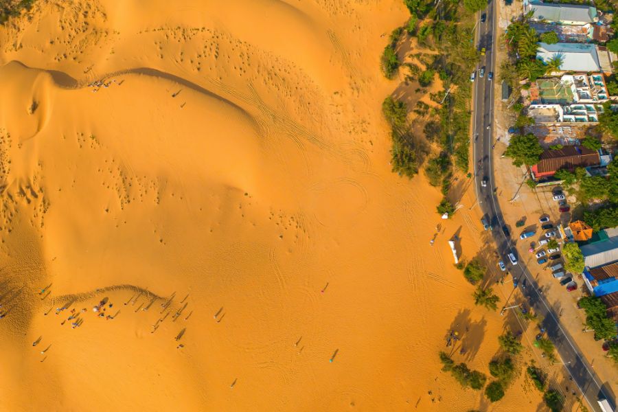 Rode zandduinen Mui Ne Zuid-Vietnam