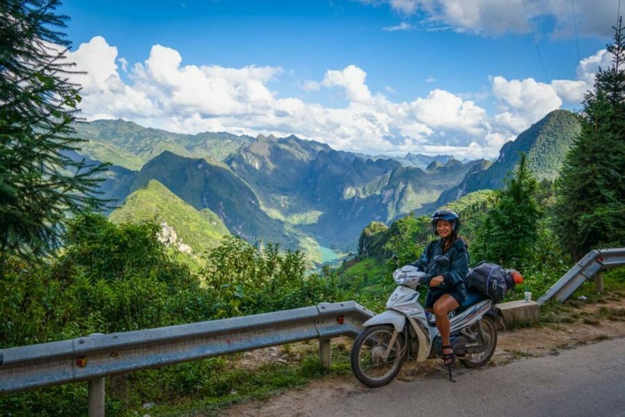 Scooter rijden Ha Giang loop Noord-Vietnam